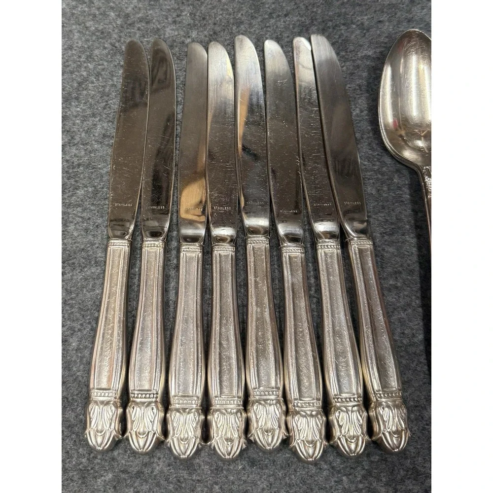 Holmes & Edwards IS 53 Pc DANISH PRINCESS Silverplate Flatware Place Settings